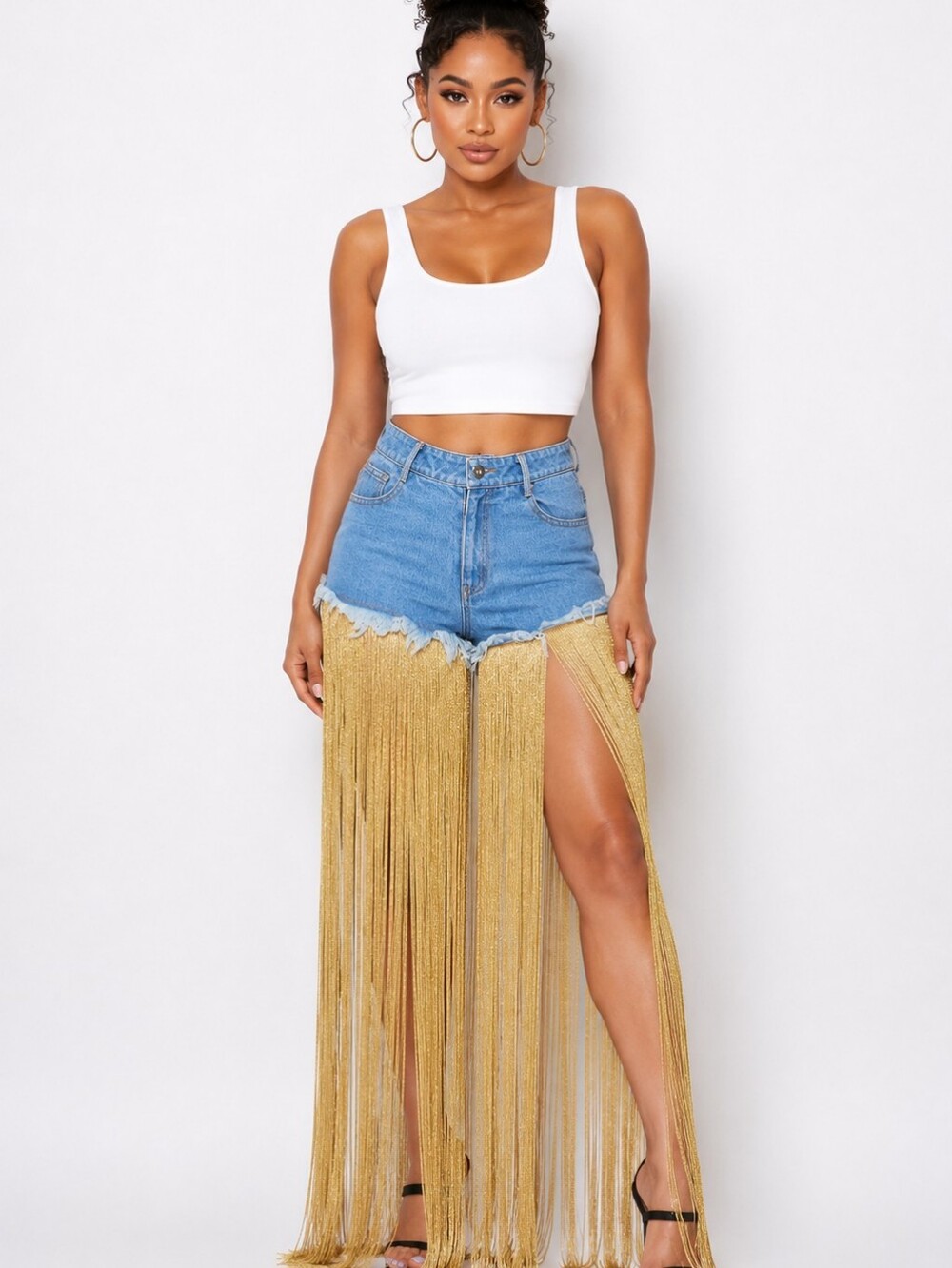 COPY - Fringe Denim Short